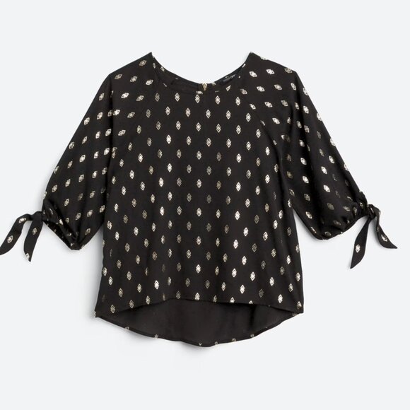 Stitch Fix Papermoon Black Silver Metallic Top Small - Picture 1 of 7